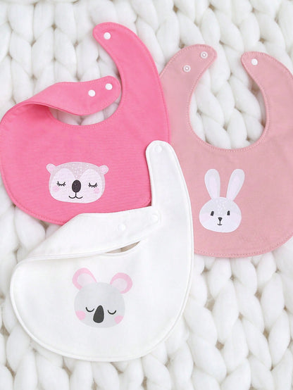 momscare 3pcs Random Baby Boys' Cute Animal Pattern Bibs