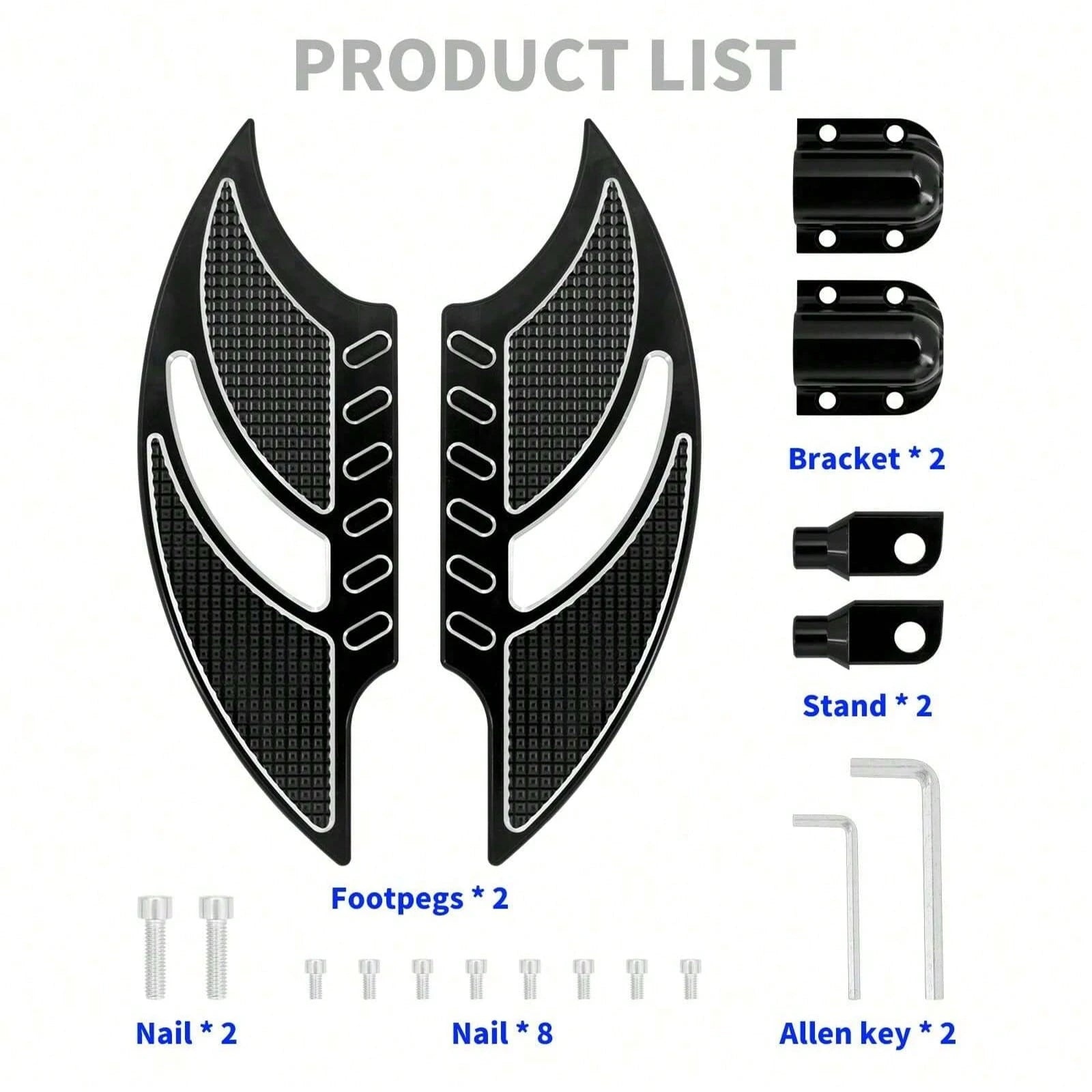[Motorcycle Foot Pegs]Motorcycle Foot Pegs/Footrests/Foot Pedals- Upgrade Your Ride, Suitable For 1200 XL, Dyna Touring And Other Models. Motorcycle Foot Peg Upgrade Kit- High-Quality Aluminum Alloy