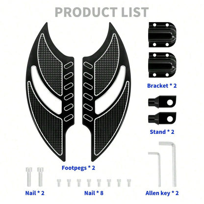 [Motorcycle Foot Pegs]Motorcycle Foot Pegs/Footrests/Foot Pedals- Upgrade Your Ride, Suitable For 1200 XL, Dyna Touring And Other Models. Motorcycle Foot Peg Upgrade Kit- High-Quality Aluminum Alloy