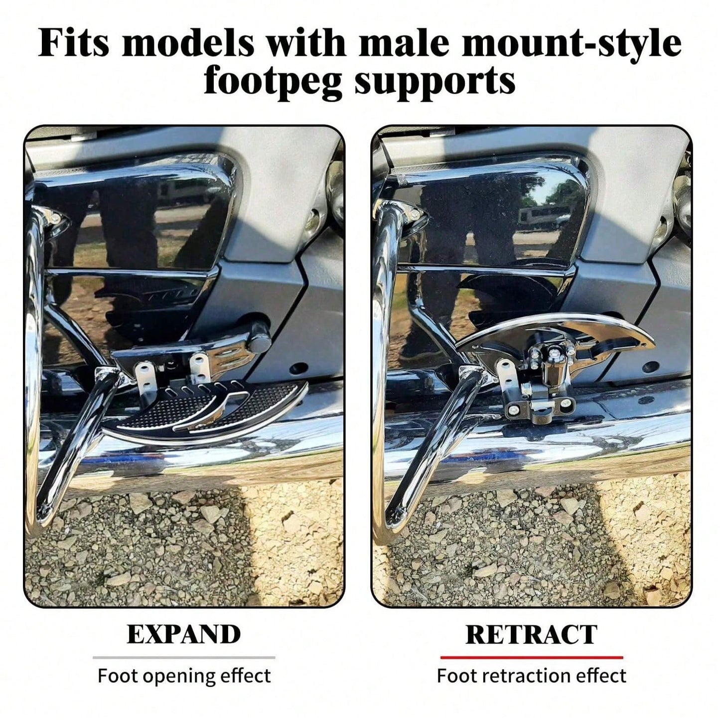 [Motorcycle Foot Pegs]Motorcycle Foot Pegs/Footrests/Foot Pedals- Upgrade Your Ride, Suitable For 1200 XL, Dyna Touring And Other Models. Motorcycle Foot Peg Upgrade Kit- High-Quality Aluminum Alloy