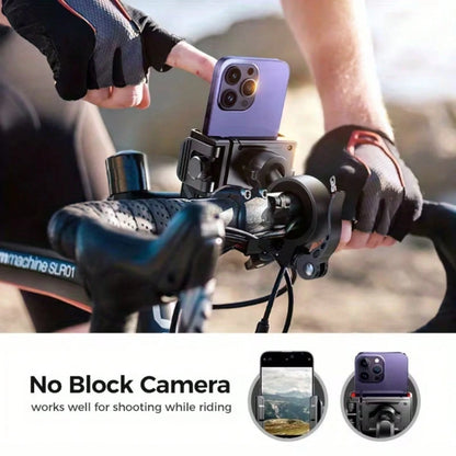 Mount For Holding Phones On Motorcycles, Bicycles, And Scooters, Rotatable Phone Stand For 4.7-7 Inch Devices, Designed To Avoid Obstructing The Camera, Optimal View.