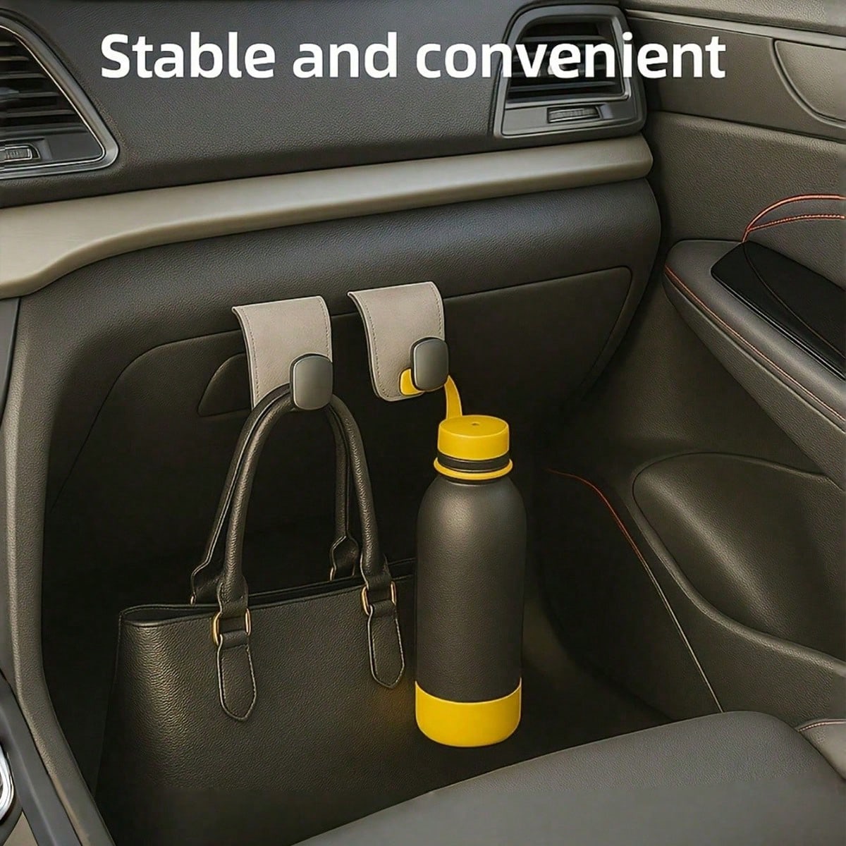 Multi-Function Car Storage Hook, Car Glove Box Storage Hook, Adjustable Roller Buckle, Hidden Decorative Double Hook, Multi-Function Car Storage Device, Strong Load-Bearing Capacity, Rear Seat Storage