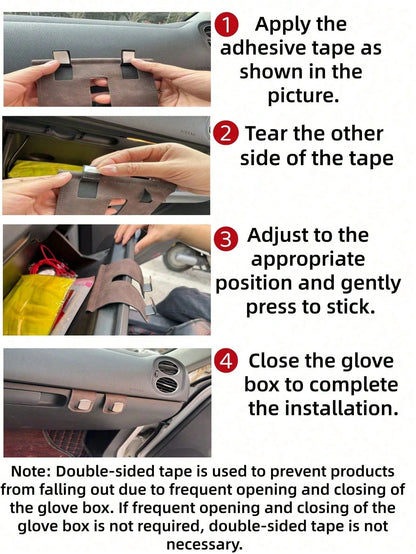Multi-Function Car Storage Hook, Car Glove Box Storage Hook, Adjustable Roller Buckle, Hidden Decorative Double Hook, Multi-Function Car Storage Device, Strong Load-Bearing Capacity, Rear Seat Storage