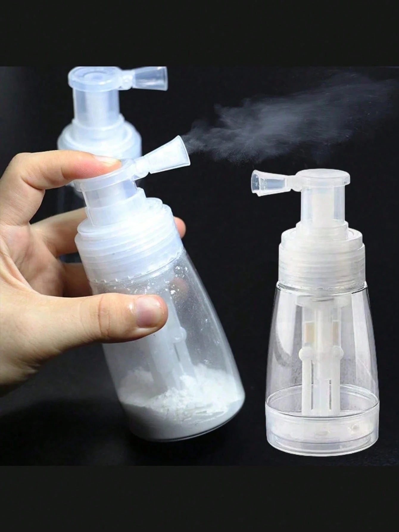 Multi-Function Powder Dispenser Bottle, Leak-Proof Powder Sprayer For Home Use, Portable Talcum Powder/Pepper Powder Shaker With Trumpet Mouth, Refillable