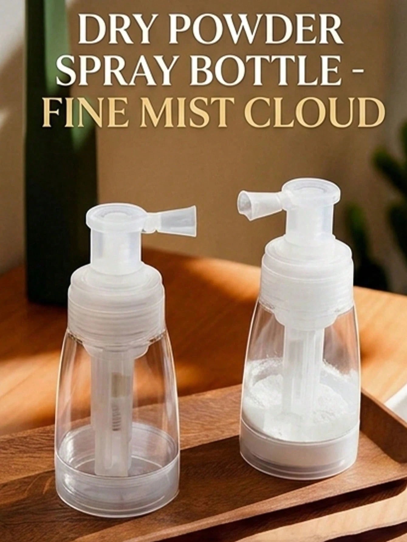Multi-Function Powder Dispenser Bottle, Leak-Proof Powder Sprayer For Home Use, Portable Talcum Powder/Pepper Powder Shaker With Trumpet Mouth, Refillable