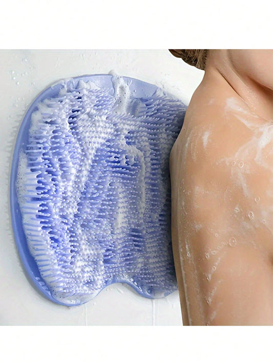 Multi-Piece Set, Home Bath Brush, Silicone Bath Massage Pad With Suction Cup, Foot And Back Shower Cleaning Brush, Wall-Mounted Back Cleaning Brush, Non-Slip Suction Cup Back Brush, Deep Cleansing Bod
