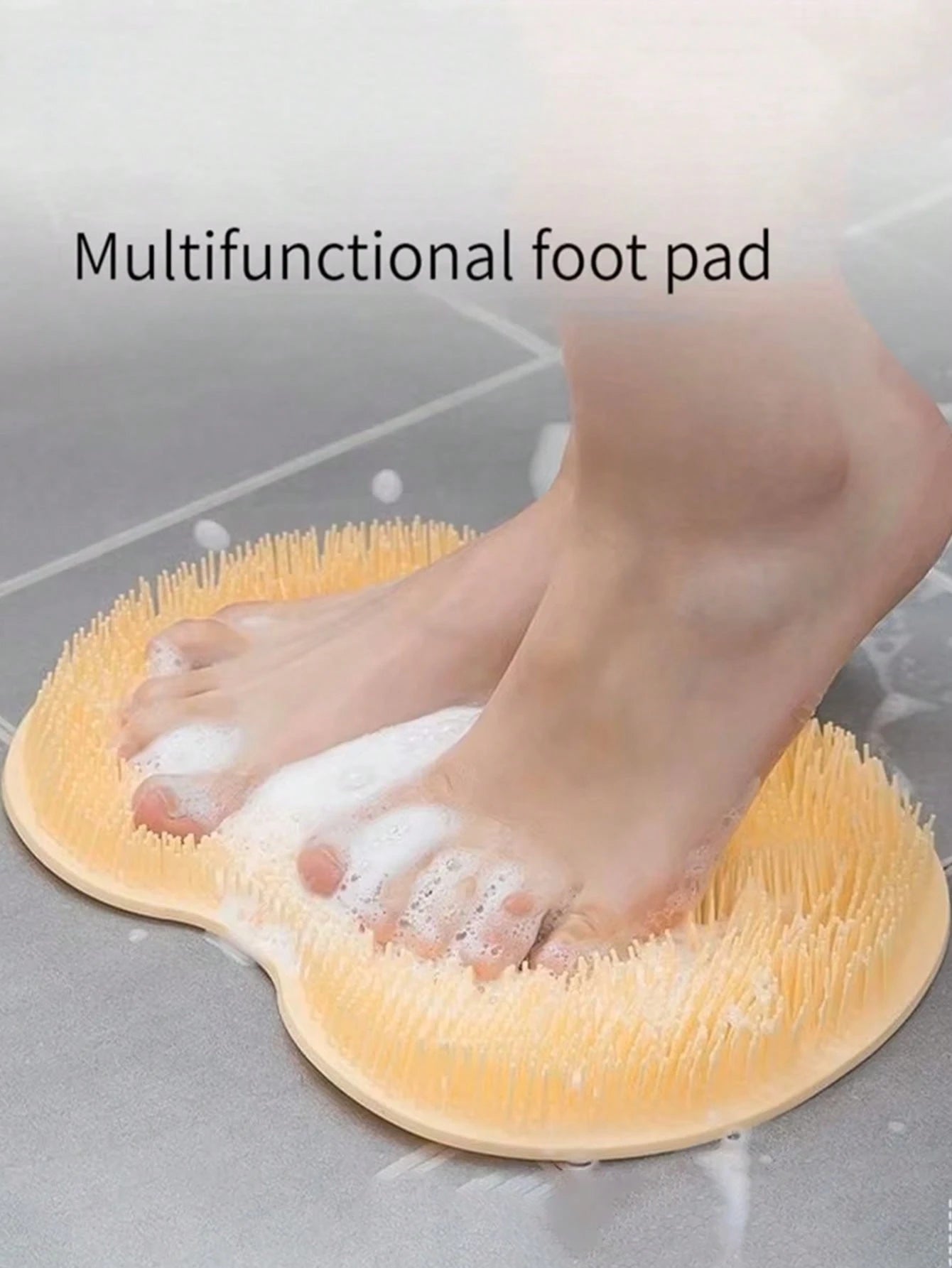 Multi-Piece Set, Home Bath Brush, Silicone Bath Massage Pad With Suction Cup, Foot And Back Shower Cleaning Brush, Wall-Mounted Back Cleaning Brush, Non-Slip Suction Cup Back Brush, Deep Cleansing Bod