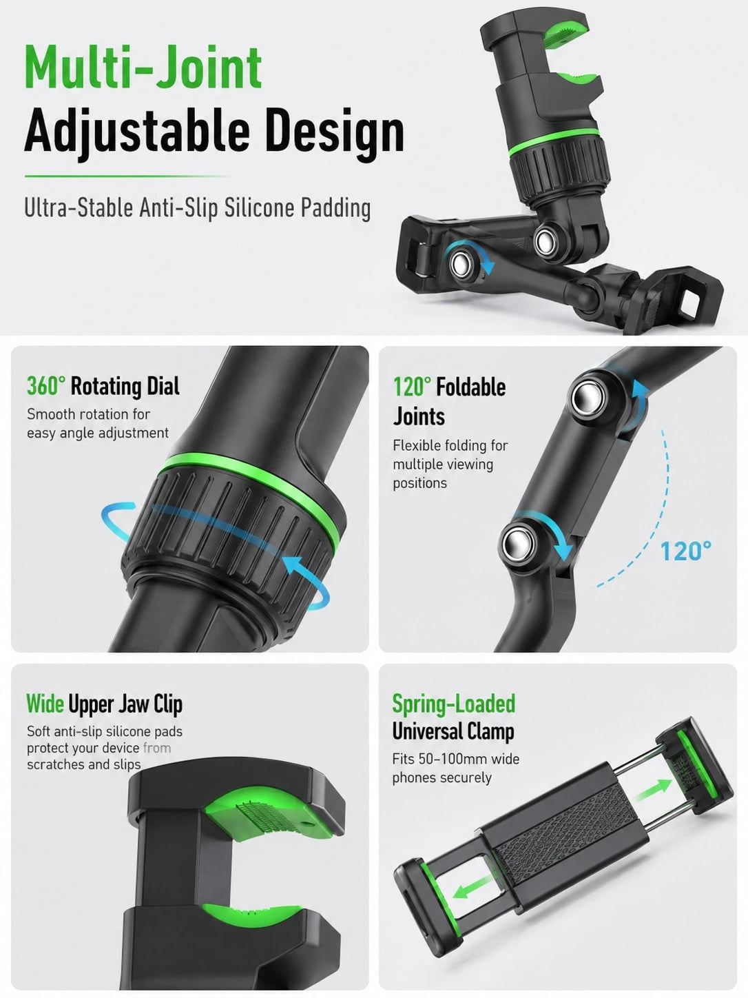 Multifunctional 360° Rotating Floating Phone Holder, Suitable For Car, Desk, Kitchen And Other Scenes