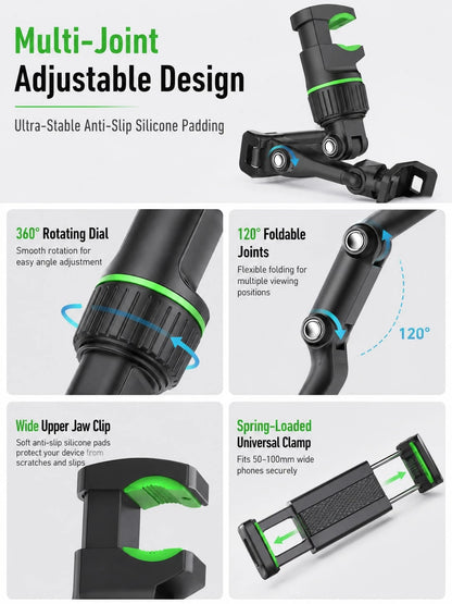 Multifunctional 360° Rotating Floating Phone Holder, Suitable For Car, Desk, Kitchen And Other Scenes