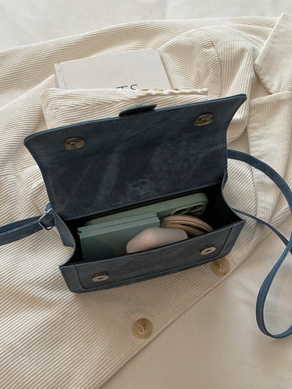 New Fashion Flap Top Handbag, Suitable For Parties, Gatherings, Outings, Vacations, Shopping And Daily Use, Can Store Coins, Phones, Also As Work Bag For White-Collar, College Students And Office Work