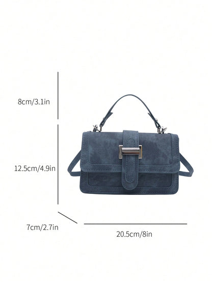 New Fashion Flap Top Handbag, Suitable For Parties, Gatherings, Outings, Vacations, Shopping And Daily Use, Can Store Coins, Phones, Also As Work Bag For White-Collar, College Students And Office Work