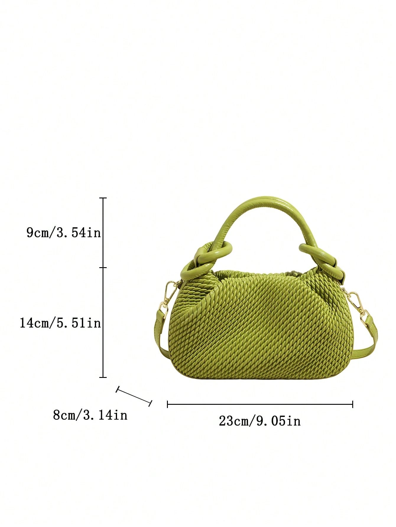 New Fashion Woven Solid Color Handbag, Single Handle Design, Adjustable Shoulder Strap, Can Be Worn On Shoulder Or Crossbody, Spacious Interior, Stylish And Practical, Can Hold Keys, Lipstick And Othe