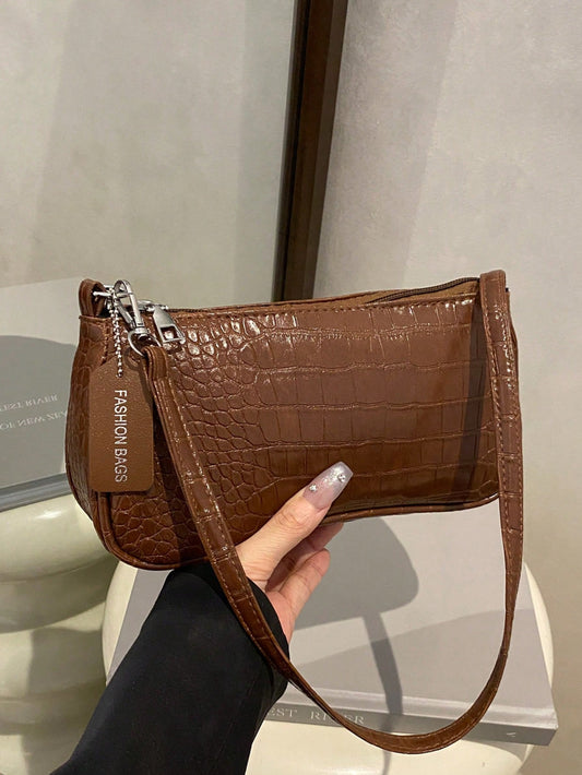 New Fashionable Versatile Chain Strap Shoulder Bag, Underarm Handbag For Women