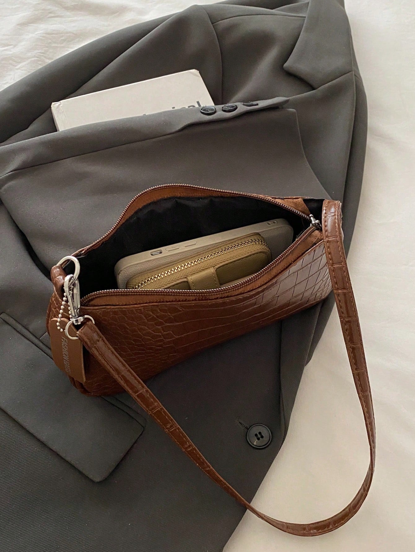 New Fashionable Versatile Chain Strap Shoulder Bag, Underarm Handbag For Women