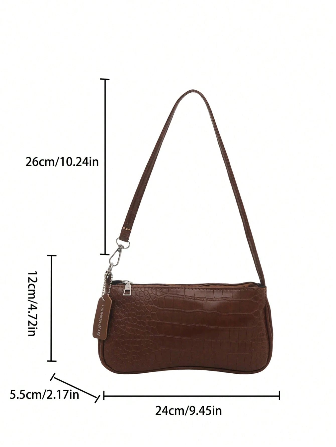 New Fashionable Versatile Chain Strap Shoulder Bag, Underarm Handbag For Women