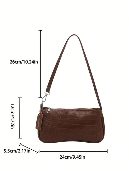 New Fashionable Versatile Chain Strap Shoulder Bag, Underarm Handbag For Women