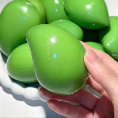 New Handmade Crunchy Mango Stress Ball Squeeze Toy, Color-Changing Mango Soft Silicone Stress Relief Ball, ASMR Sensory Stress Relief Toy, Party Favor