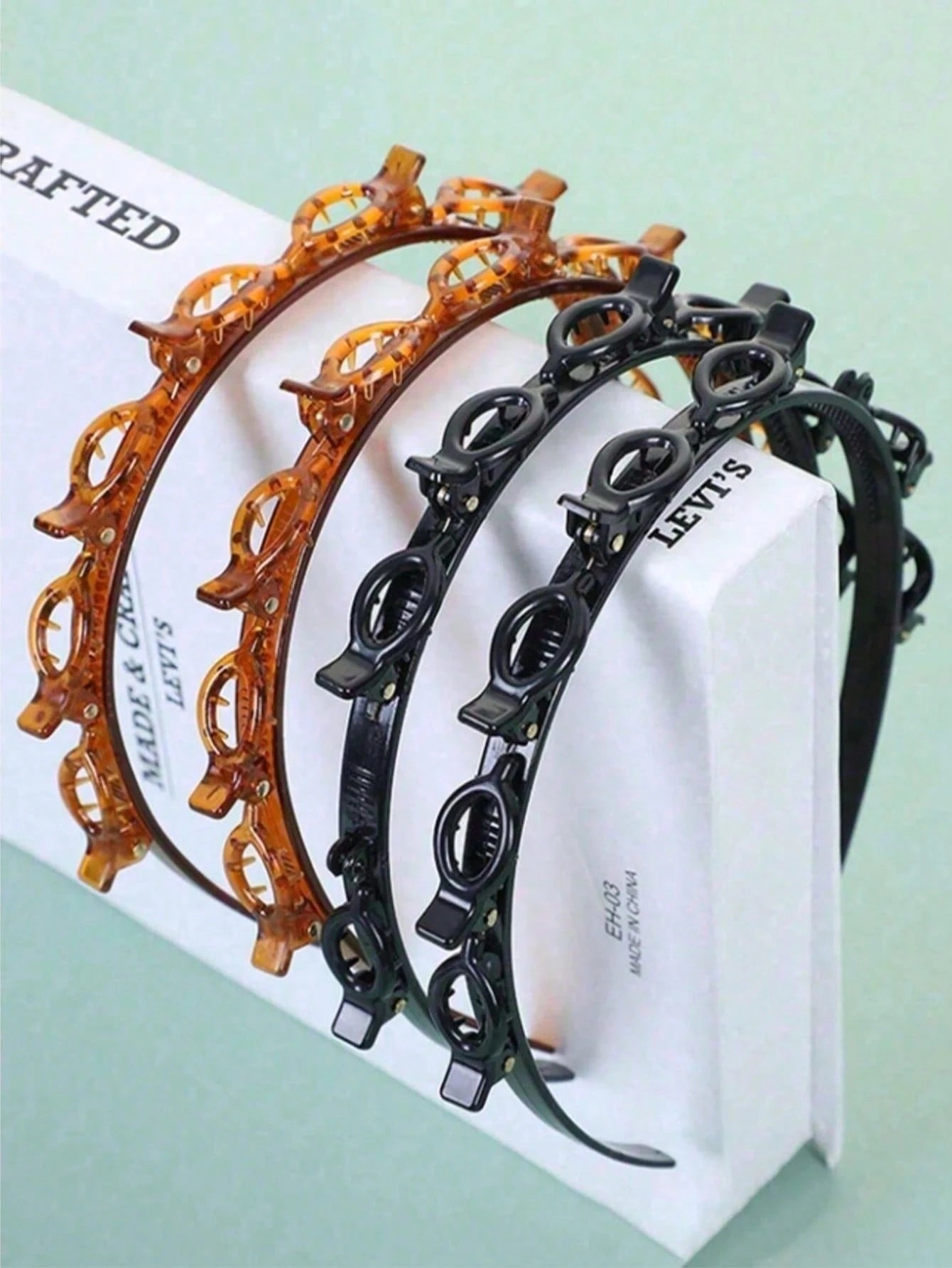 New Korean Style Hollow Woven Headband, Elastic Hair Tie, Bangs Clip, Hair Accessories, Women's Hair Accessories, Hairstyle Styling Tool, Beauty Product, Women's Curly Hair Accessories, Heatless Curls