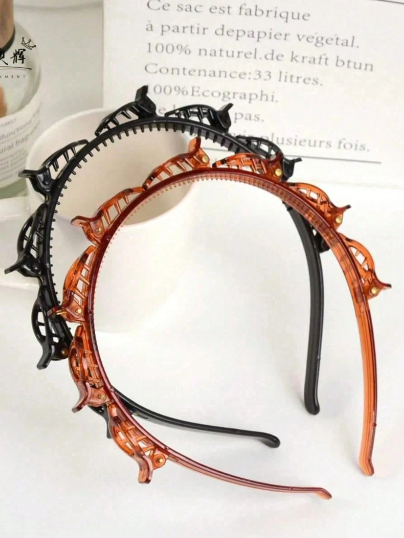 New Korean Style Hollow Woven Headband, Elastic Hair Tie, Bangs Clip, Hair Accessories, Women's Hair Accessories, Hairstyle Styling Tool, Beauty Product, Women's Curly Hair Accessories, Heatless Curls