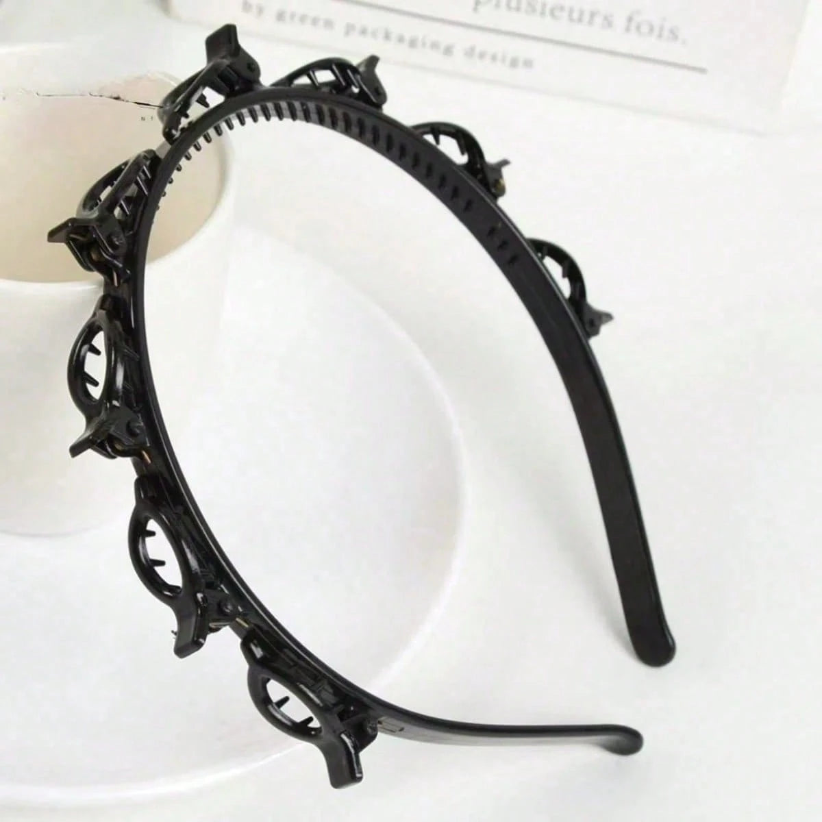 New Korean Style Hollow Woven Headband, Elastic Hair Tie, Bangs Clip, Hair Accessories, Women's Hair Accessories, Hairstyle Styling Tool, Beauty Product, Women's Curly Hair Accessories, Heatless Curls