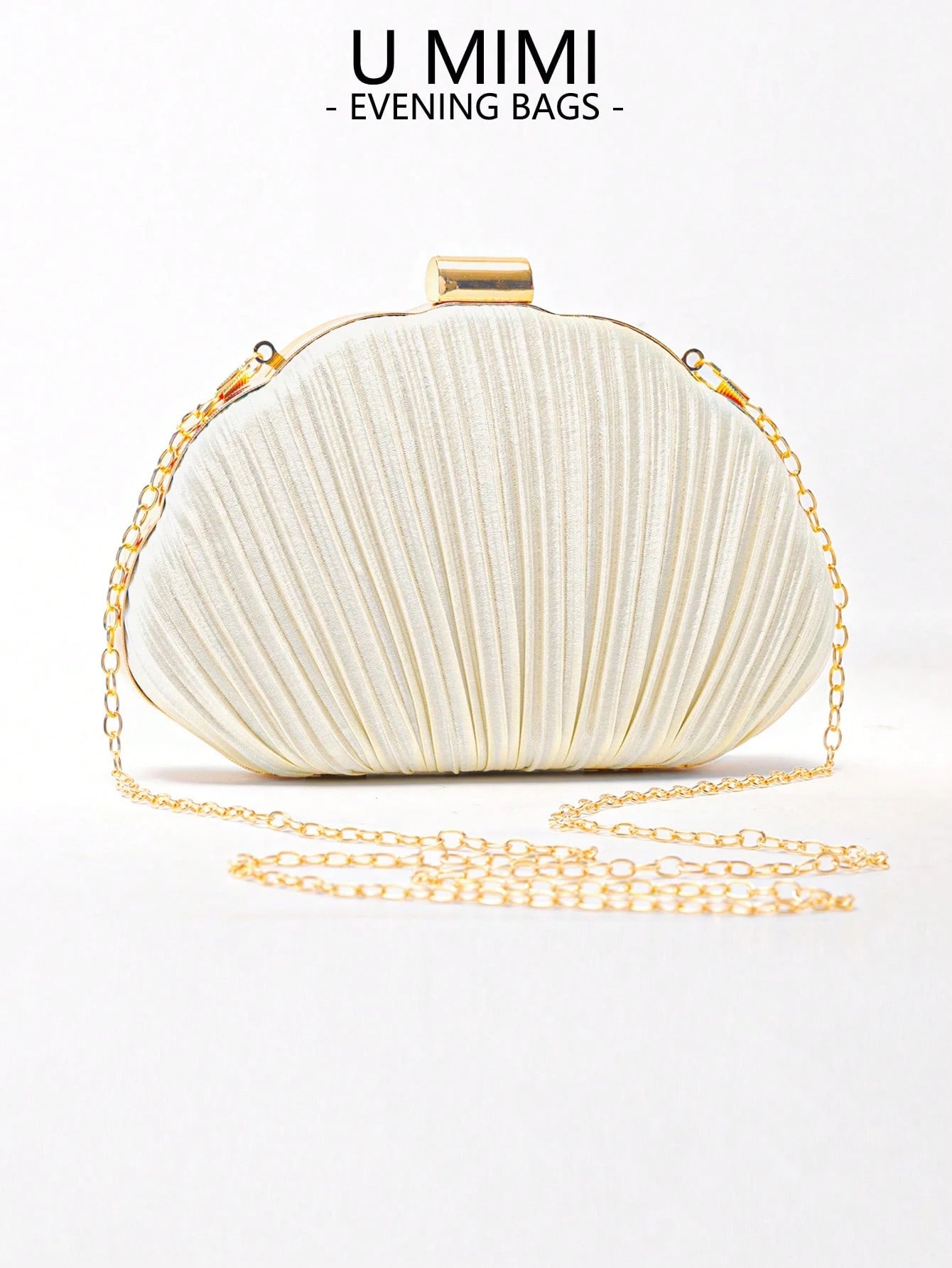 New Romantic Shell Clutch Bag, Ladies Evening Bag, Bridal Bag, Shoulder Bag With Chain, Wedding & Mother's Day Gift
