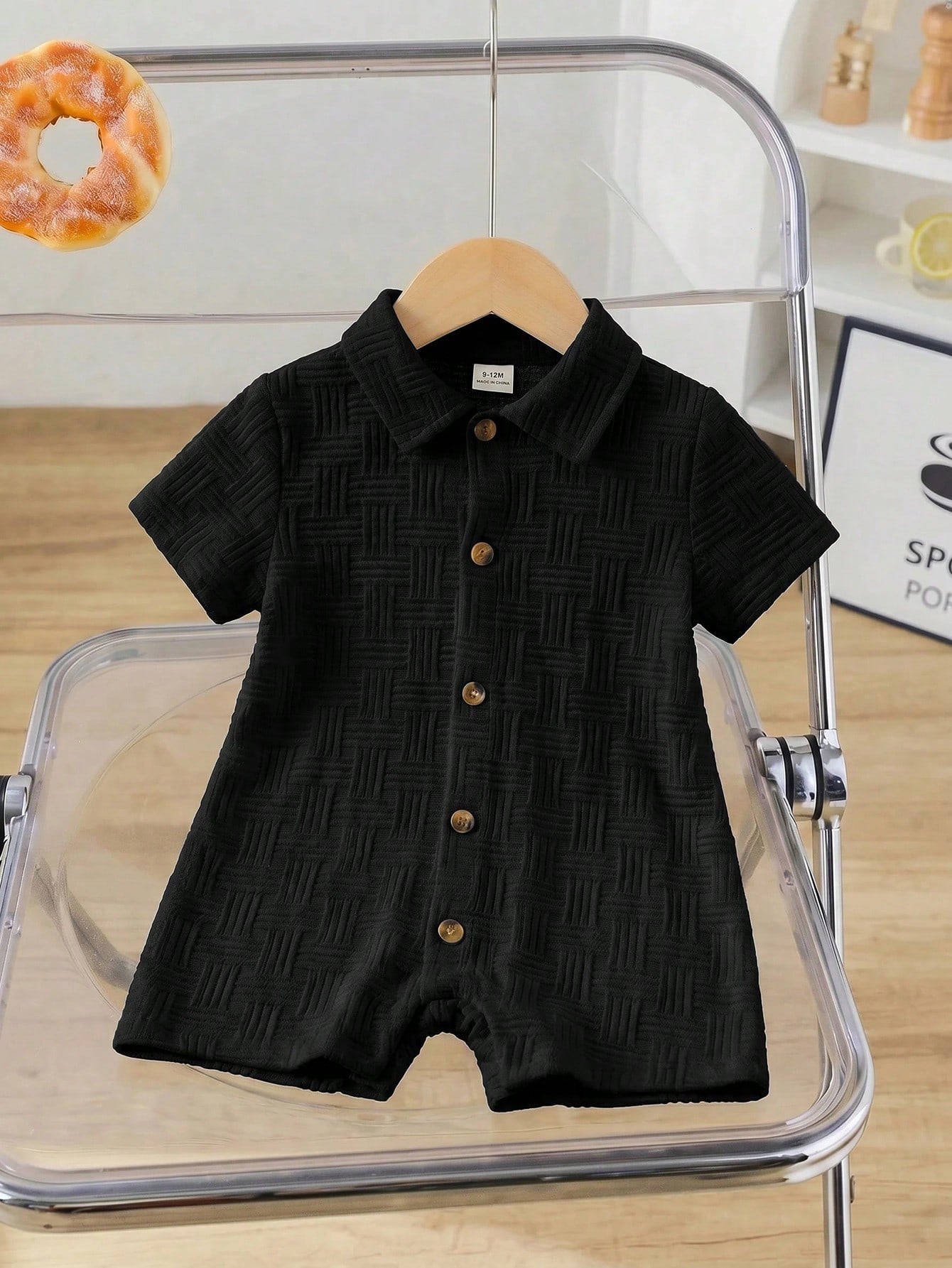 Newborn Baby Boy Summer Cute Knitted Striped Short Sleeve Romper Suitable For Birthday Party Beach, Evening Party, Performance, First Birthday Modest