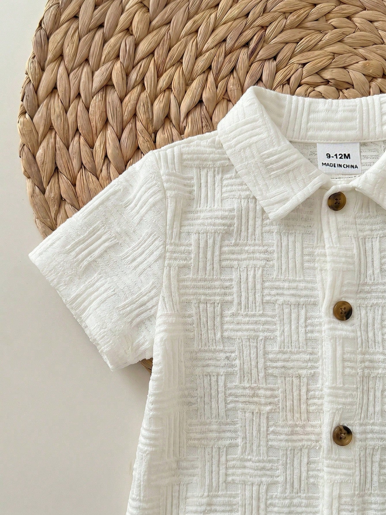 Newborn Baby Boy White Summer Casual Vacation Knitted Striped Short Sleeve Romper,Cute Baptism,Wedding,Birthday Party,Evening Party Outfit,One Month