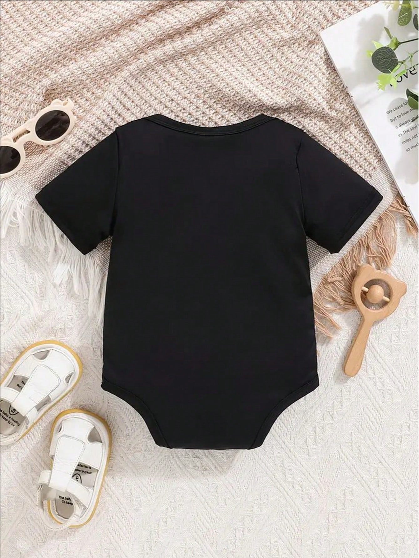 [Newborn Triangle Bodysuit] Cute Short Sleeve Newborn Children's Triangle Bodysuit| You Should Know About My Daddy Letter Print Romper Diaper Cover