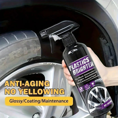 Nuokaiqi All-Season Tire Care Agent- Quick Shine Formula, Suitable For Rubber & Plastic, Long-Lasting Gloss, No Dulling. Car Interior Care Solution, Vehicle Interior Beautification, Stylish Bottle De