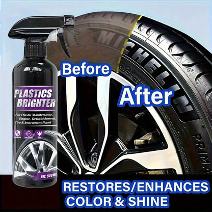 Nuokaiqi All-Season Tire Care Agent- Quick Shine Formula, Suitable For Rubber & Plastic, Long-Lasting Gloss, No Dulling. Car Interior Care Solution, Vehicle Interior Beautification, Stylish Bottle De