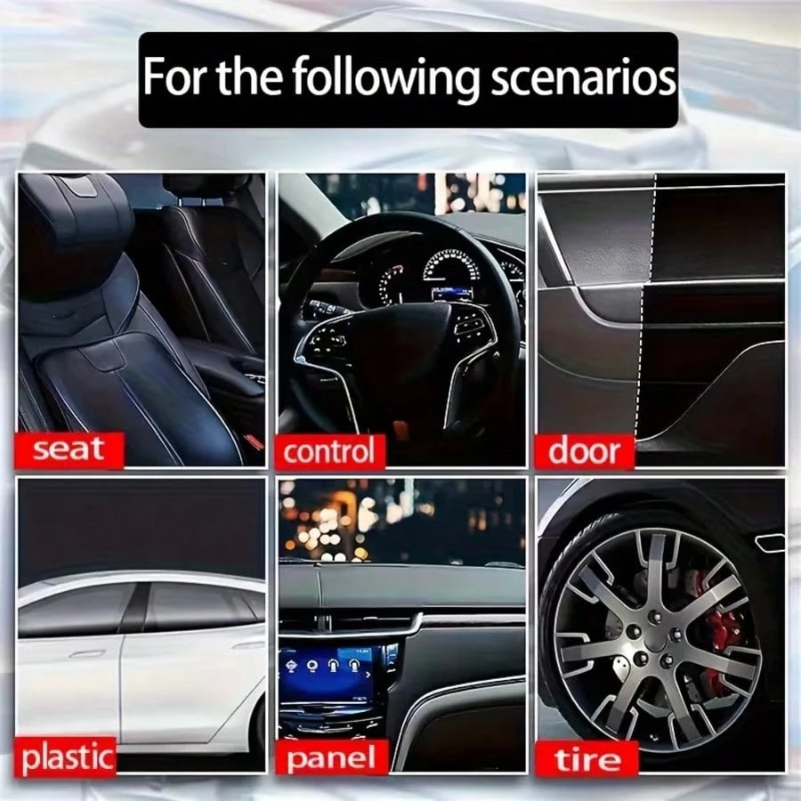 Nuokaiqi All-Season Tire Care Agent- Quick Shine Formula, Suitable For Rubber & Plastic, Long-Lasting Gloss, No Dulling. Car Interior Care Solution, Vehicle Interior Beautification, Stylish Bottle De