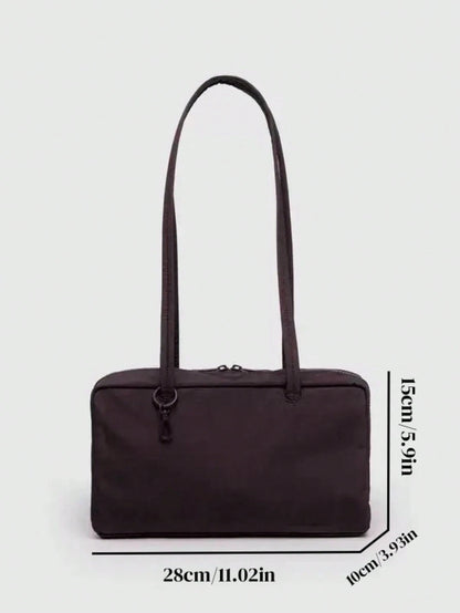 Nylon Bowling Bag, Tote Bag With Key Lanyard Handle, Minimalist Casual Large Capacity Commuter Work Bag, Fashion Polka Dot Shoulder Handbag, Suitable For Daily Wear