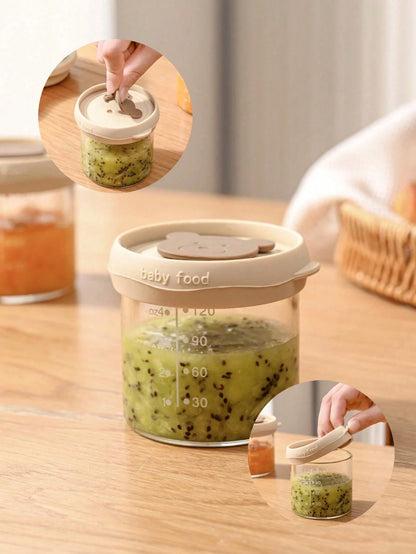 Oaoleer 4PCS/Set Baby Food Containers With Lids Silicone Baby Food Storage Containers For Infants & Toddlers, Leakproof Freezer-Use Reusable Baby Food Jars