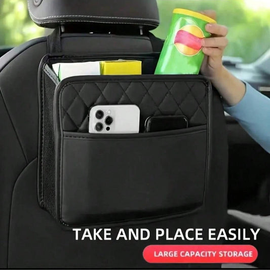 PC Back Seat Car Organizer And Storage, Car Seat Back Hanging Bag Car Document Holder, Multi-Pocket Bottle Bag Storage Box- Keep Your Car Organized And Clean