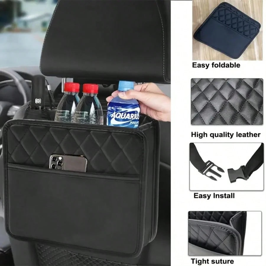PC Back Seat Car Organizer And Storage, Car Seat Back Hanging Bag Car Document Holder, Multi-Pocket Bottle Bag Storage Box- Keep Your Car Organized And Clean