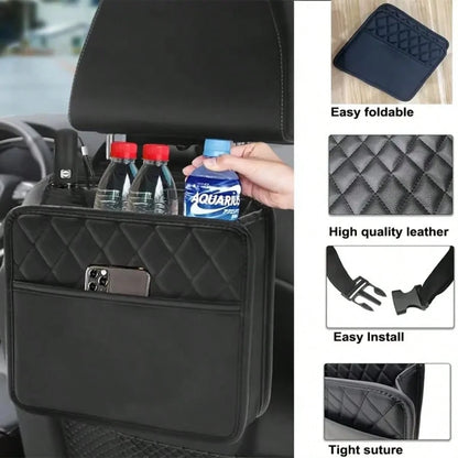 PC Back Seat Car Organizer And Storage, Car Seat Back Hanging Bag Car Document Holder, Multi-Pocket Bottle Bag Storage Box- Keep Your Car Organized And Clean