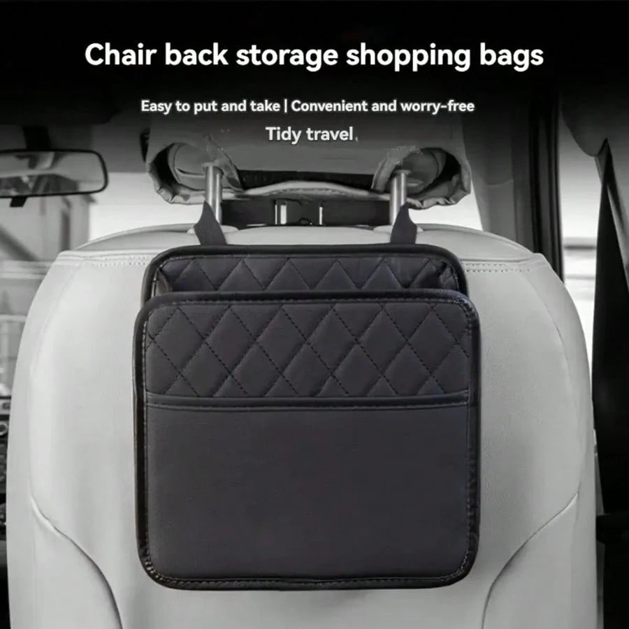 PC Back Seat Car Organizer And Storage, Car Seat Back Hanging Bag Car Document Holder, Multi-Pocket Bottle Bag Storage Box- Keep Your Car Organized And Clean