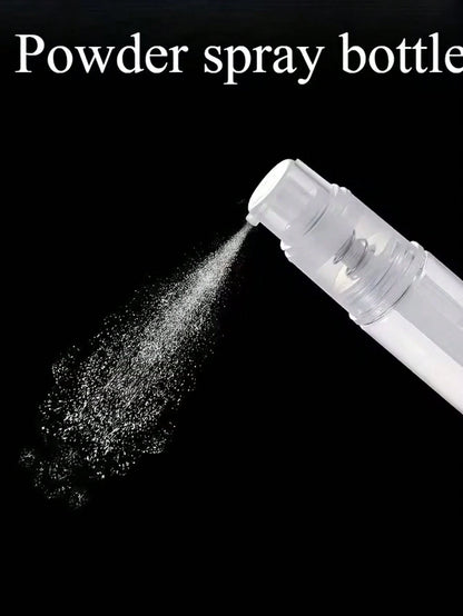 PET Powder Spray Bottle 14ML/18ml/25ml Multiple Powder Compatible Dispensing Bottle, Dry Powder Spray Bottle, Portable Cosmetic Water Container, Adjustable Nozzle Leak-Proof Design, Talcum Powder Spra