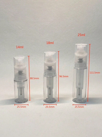 PET Powder Spray Bottle 14ML/18ml/25ml Multiple Powder Compatible Dispensing Bottle, Dry Powder Spray Bottle, Portable Cosmetic Water Container, Adjustable Nozzle Leak-Proof Design, Talcum Powder Spra