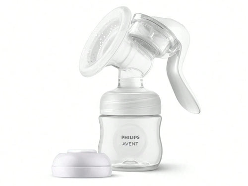Philips Avent Manual Breast Pump- Easy Pumping With Natural Motion Technology- Transparent, SCF430/03