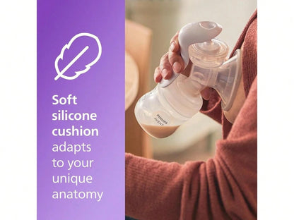 Philips Avent Manual Breast Pump- Easy Pumping With Natural Motion Technology- Transparent, SCF430/03