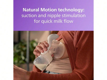 Philips Avent Manual Breast Pump- Easy Pumping With Natural Motion Technology- Transparent, SCF430/03