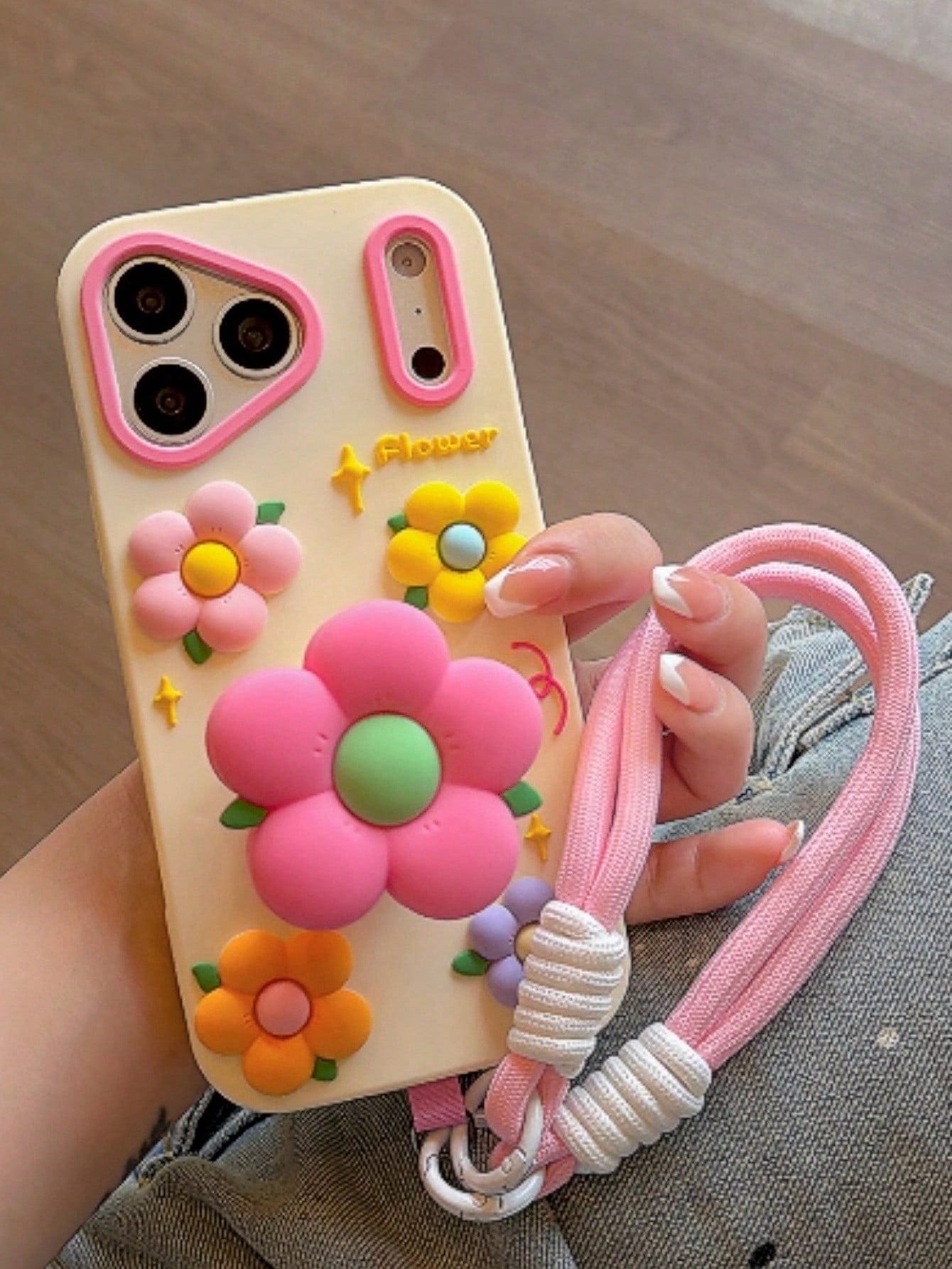 Pink Flower Expandable Phone Holder Compatible With Iphone 17 Pro Max, 17 New, 15 Creative, 14 Niche, 13 Female, 17 Pro, Silicone Shockproof Protective Case Compatible With Iphone 16 Pro Max