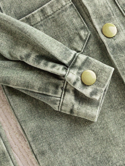 Playful Pals Infant (Boys) Fashionable Edgy Street Style Washed Blue Shirt With Pants, Spring/Autumn Fall Winter