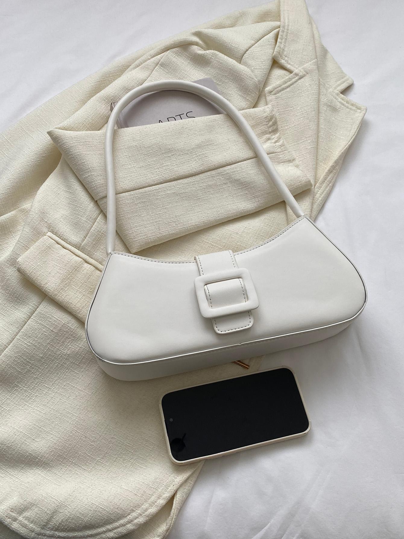 Popular Leather Belt Buckle Handbag, New Summer Fashion Shoulder Bag, Minimalist Underarm Bag