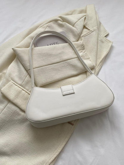 Popular Leather Belt Buckle Handbag, New Summer Fashion Shoulder Bag, Minimalist Underarm Bag
