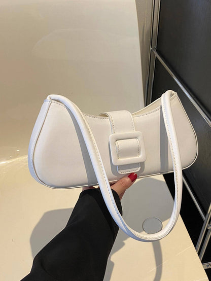 Popular Leather Belt Buckle Handbag, New Summer Fashion Shoulder Bag, Minimalist Underarm Bag