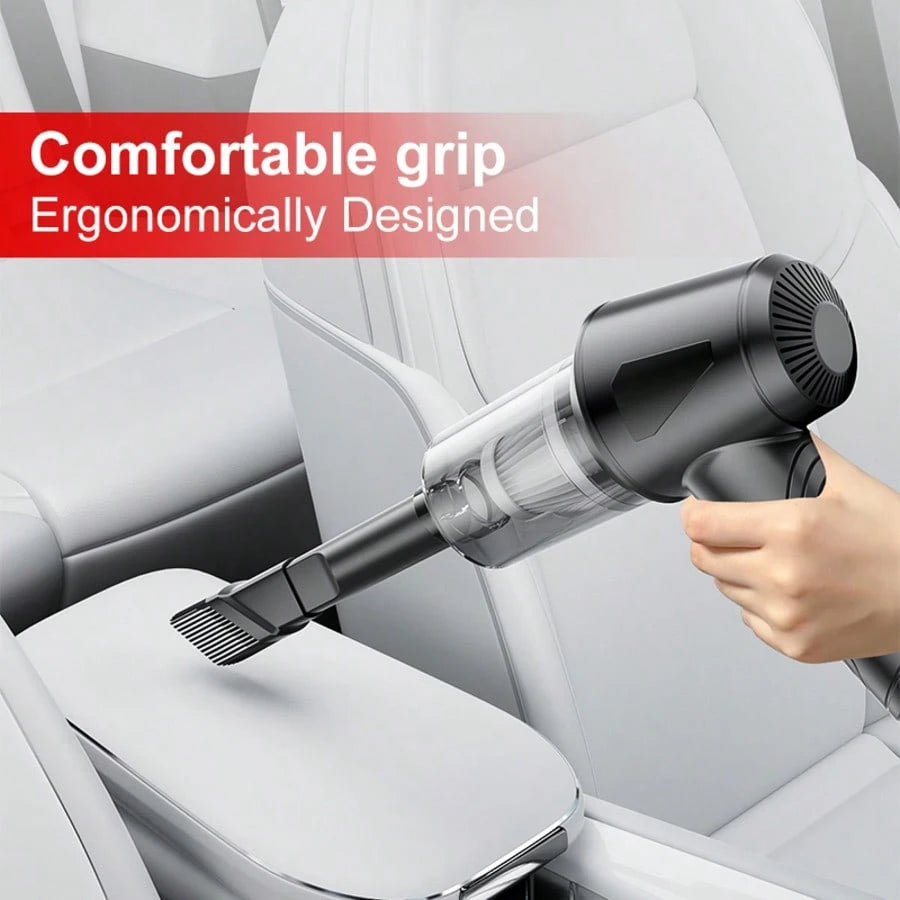 Portable Car Vacuum Cleaner, Powerful Suction, Long Battery Life, High-Powered For Cleaning Crevice Areas, Portable USB Rechargeable Vacuum Cleaner, Can Also Be Used To Clean Pet Hair, A Great Travel