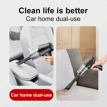 Portable Car Vacuum Cleaner, Powerful Suction, Long Battery Life, High-Powered For Cleaning Crevice Areas, Portable USB Rechargeable Vacuum Cleaner, Can Also Be Used To Clean Pet Hair, A Great Travel