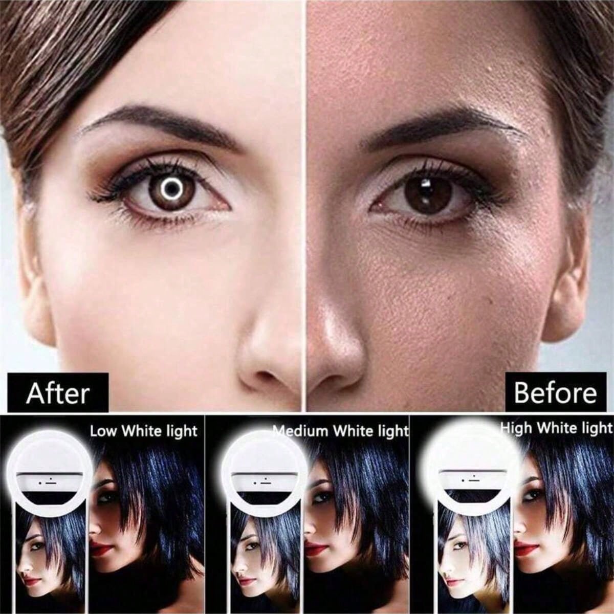 Portable LED Selfie Ring Light, Mirror Makeup Light, Portable Lighting, Beauty Halo Light For Photography, Live Streaming Clip Light Selfie Light, Suitable For Live Streaming, Video Conferencing Light